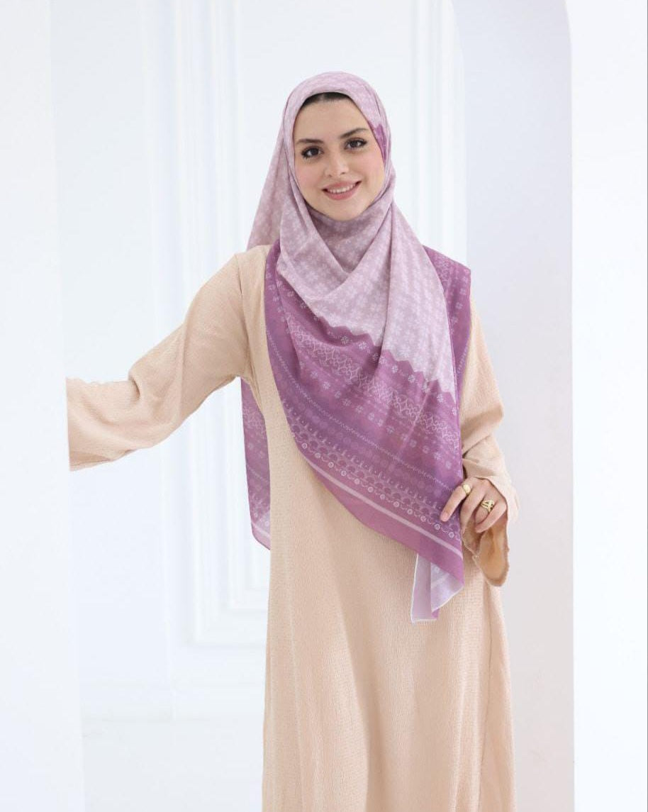 Printed Malaysian Scarf – Crepe Chiffon Fabric