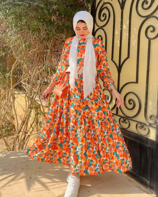 Sunset Bloom Maxi Dress
