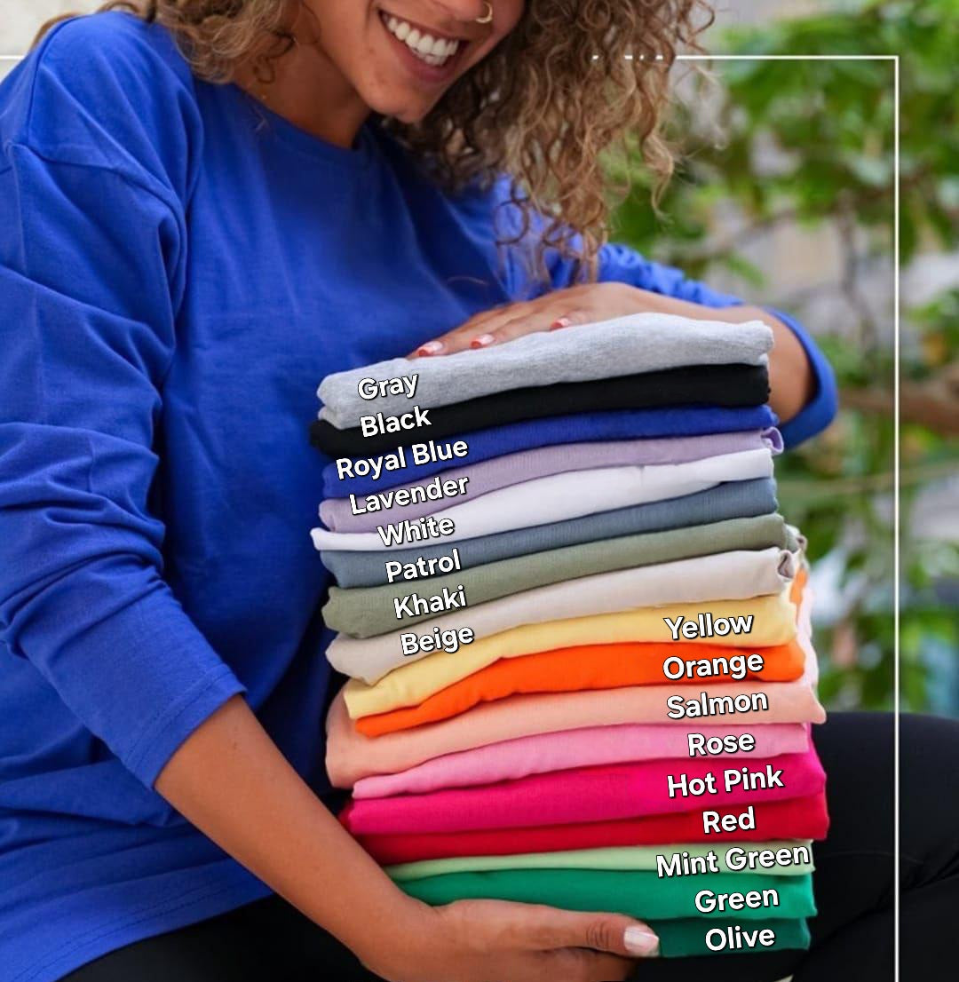 Modest Loose-fitting Cotton Tees