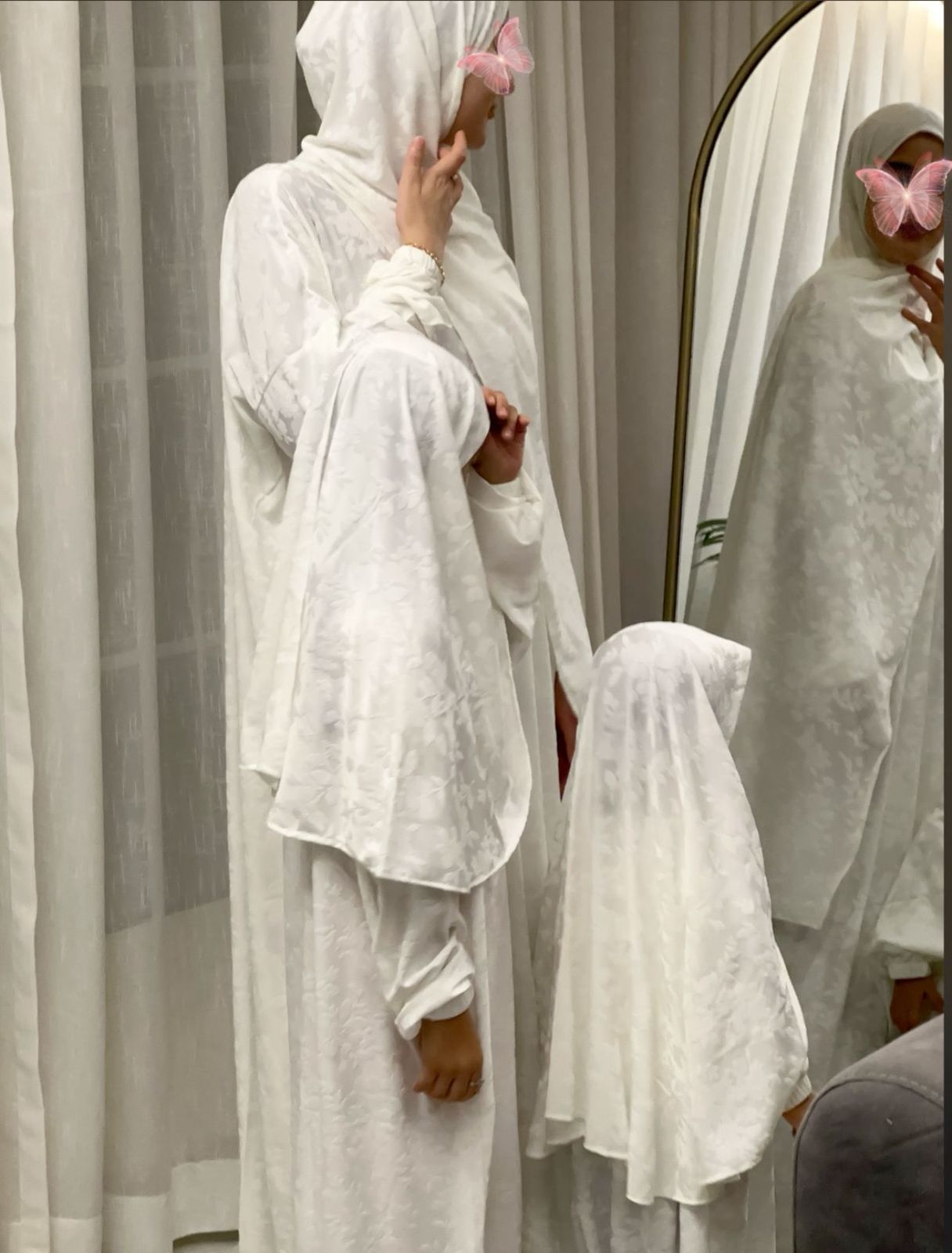 Blossom Comfort Mother & Daughter Modest Prayer Set – Cotton & Lycra