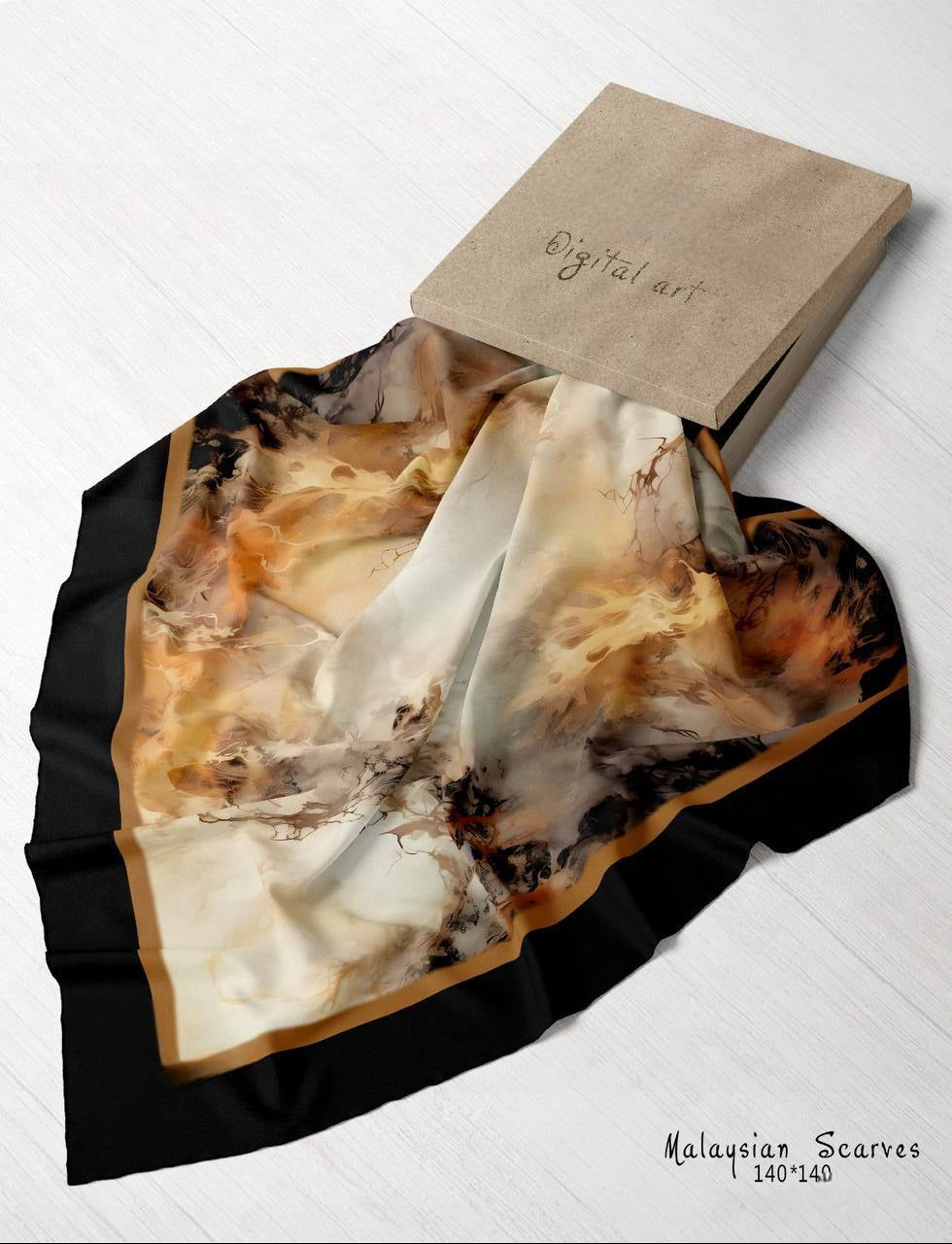 Printed Malaysian Scarf – Crepe Chiffon Fabric