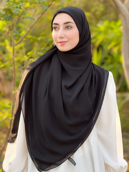 Plain Malaysian Scarf – Crepe Chiffon Fabric