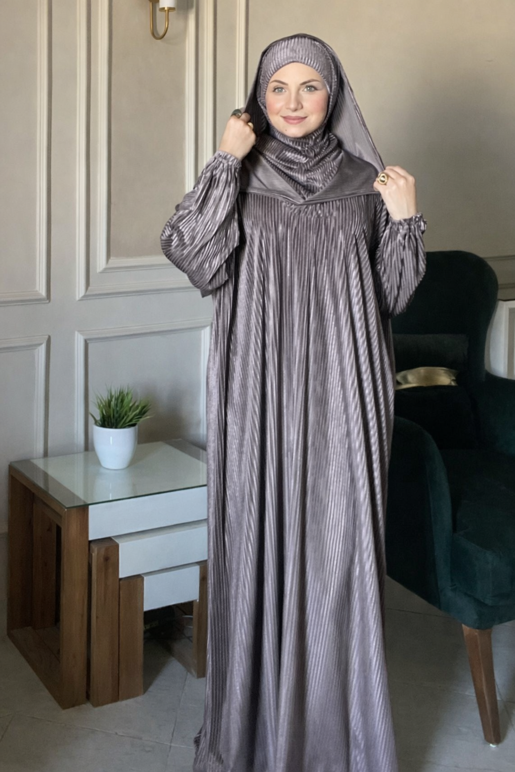 Velvet Flow Prayer Dress