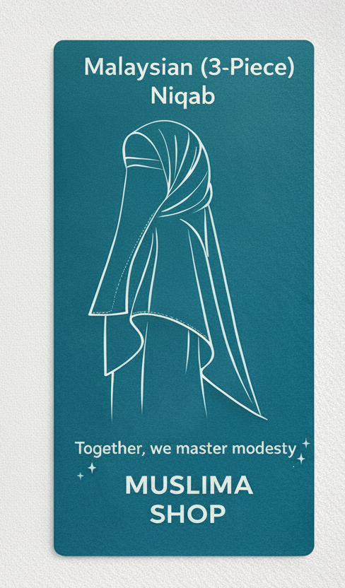 Malaysian 3-Piece Niqab Set – Lightweight & Full Coverage