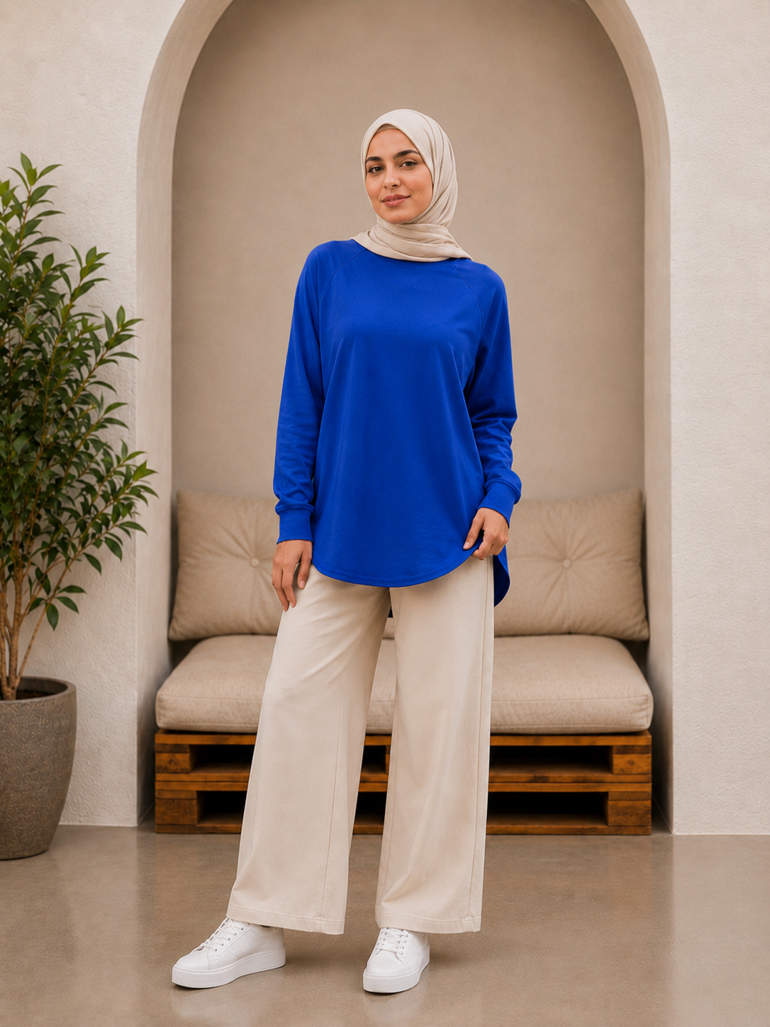 Women's Modest Hijabi Loose-fitting Cotton Tees