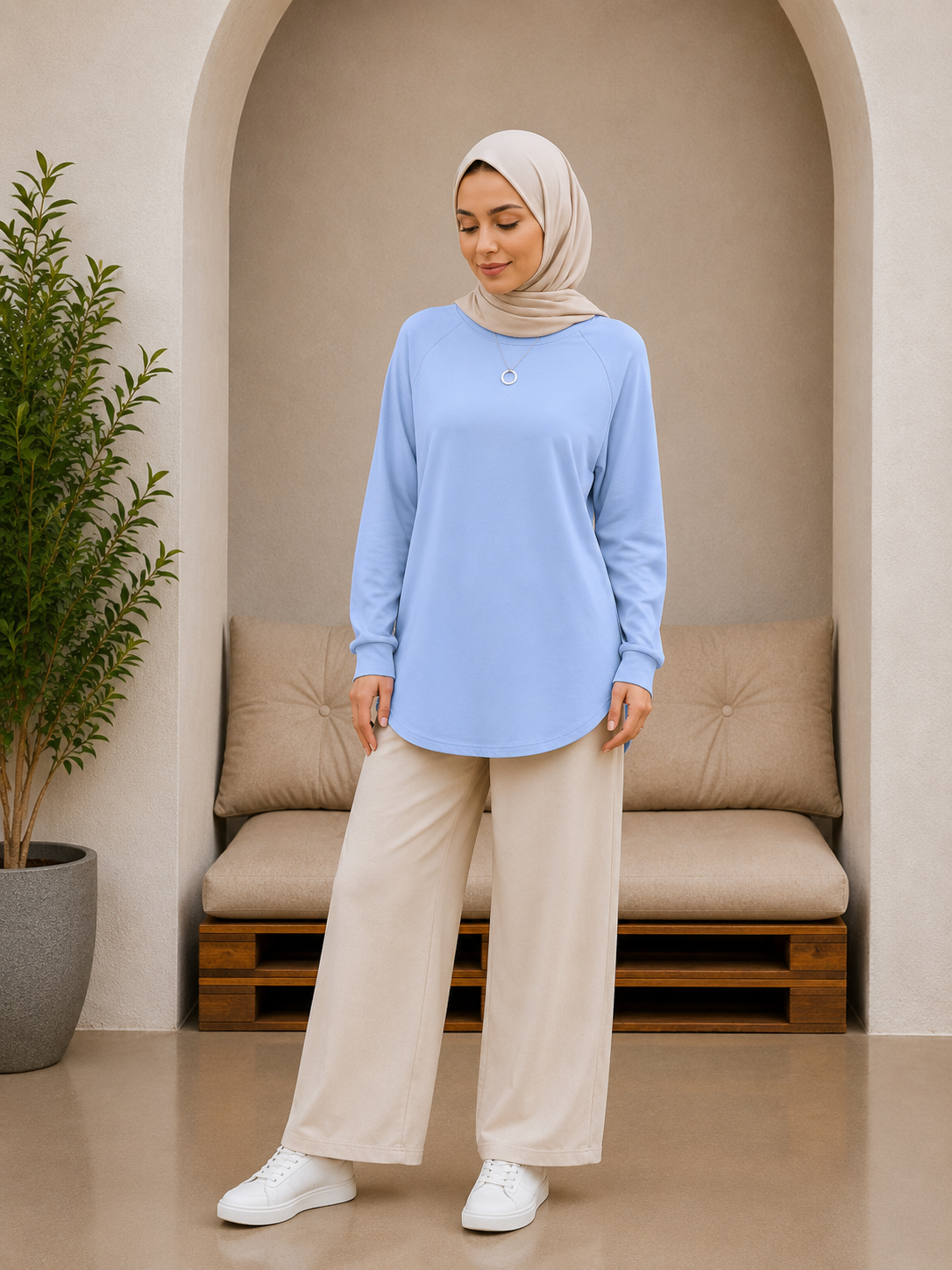 Women's Modest Hijabi Loose-fitting Cotton Tees