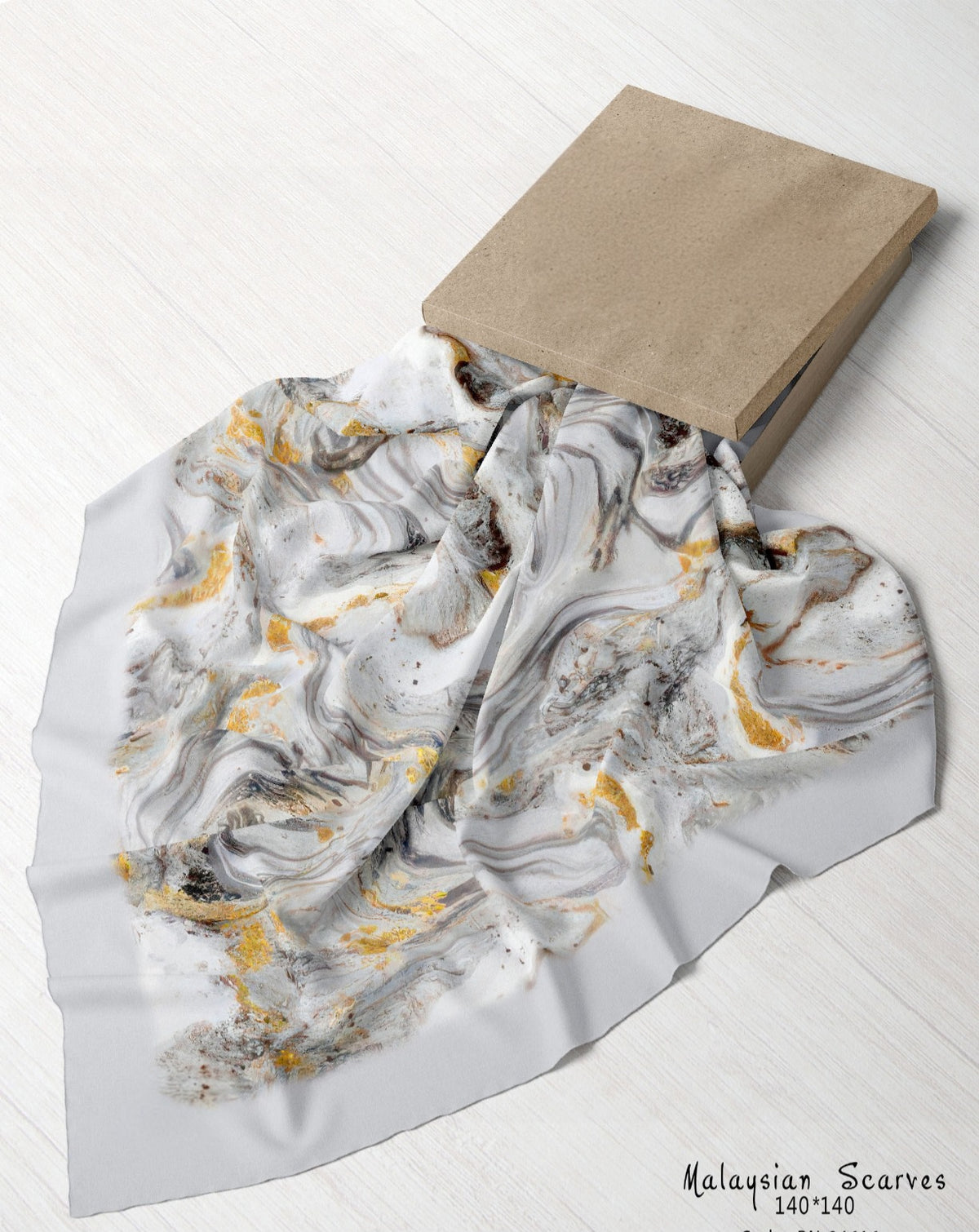 Printed Malaysian Scarf – Crepe Chiffon Fabric