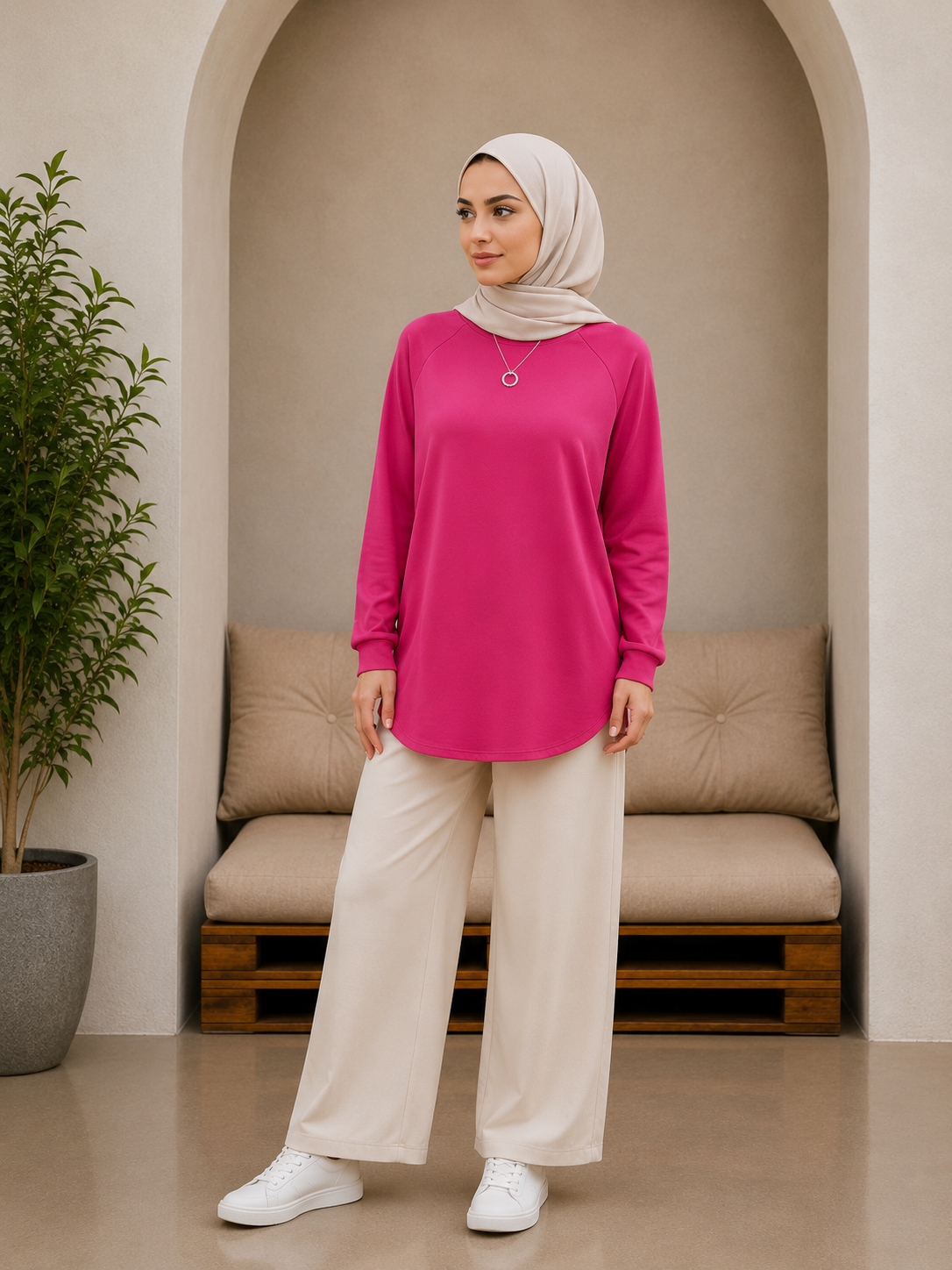 Women's Modest Hijabi Loose-fitting Cotton Tees