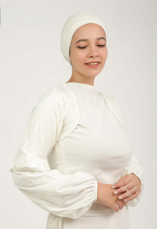 Women Ruffle Sleeve Modest Top