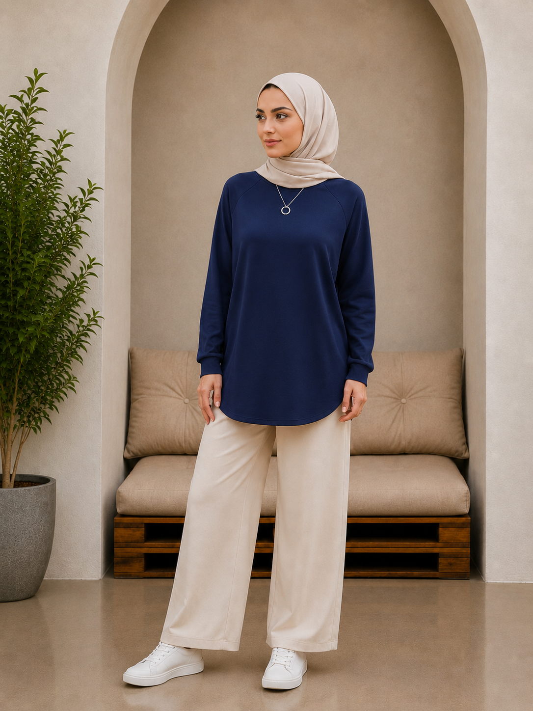 Women's Modest Hijabi Loose-fitting Cotton Tees
