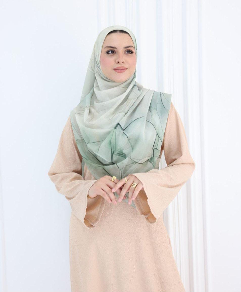 Printed Malaysian Scarf – Crepe Chiffon Fabric