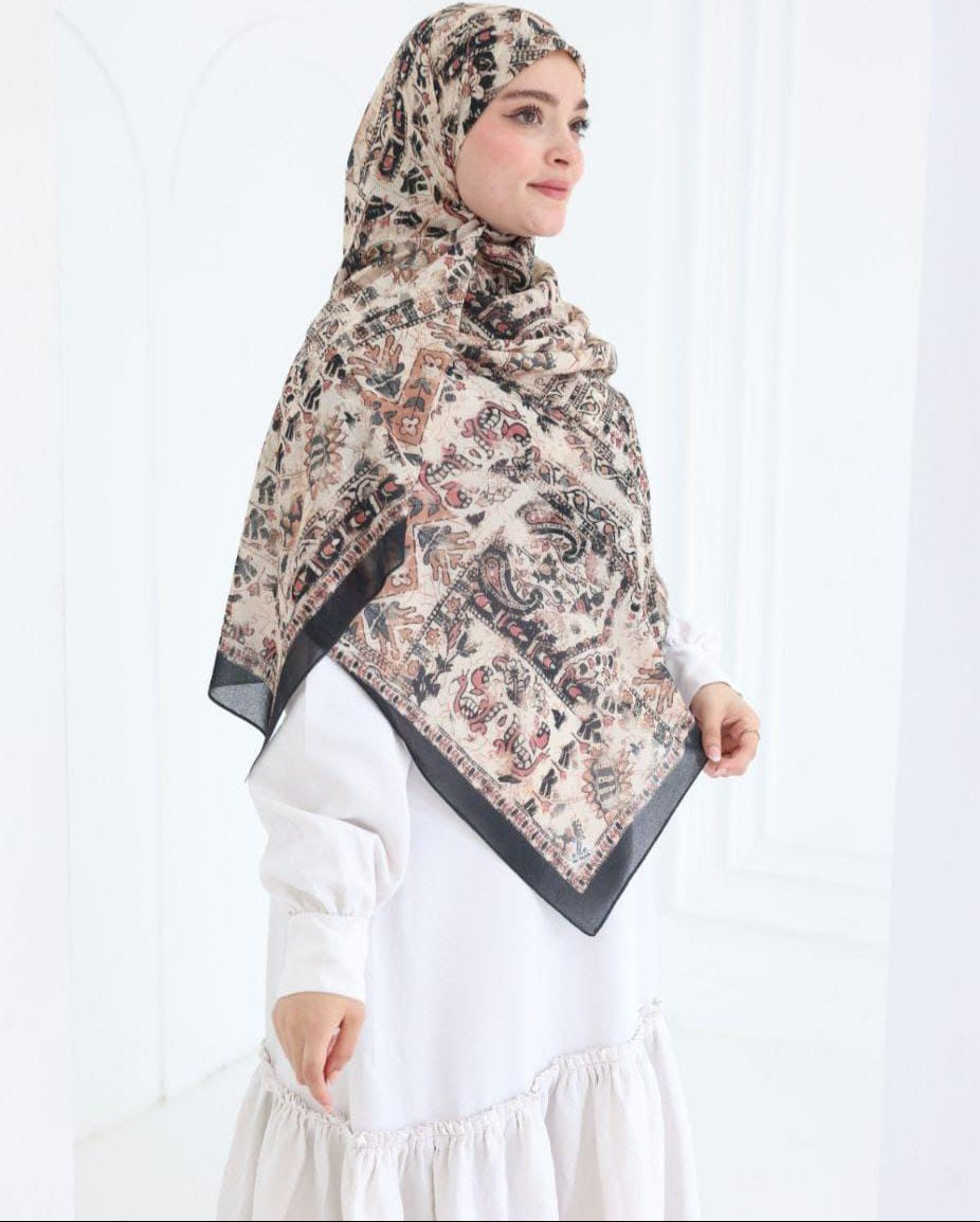 Printed Malaysian Scarf – Crepe Chiffon Fabric
