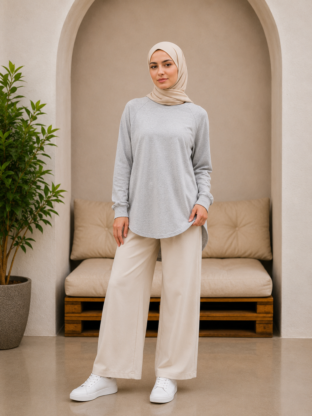 Women's Modest Hijabi Loose-fitting Cotton Tees