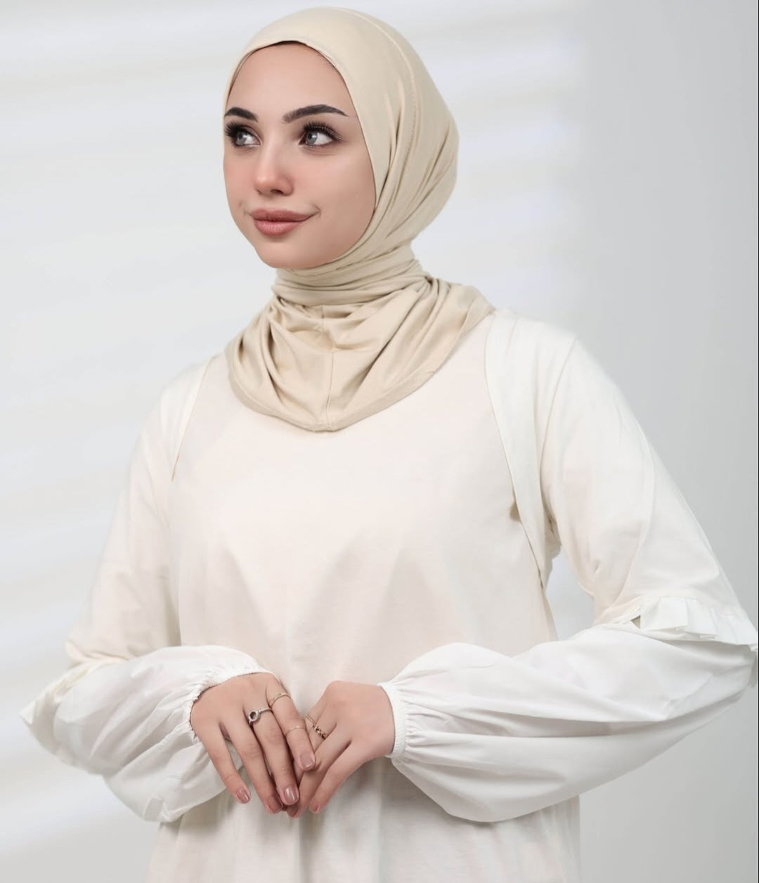 Women Ruffle Sleeve Modest Top