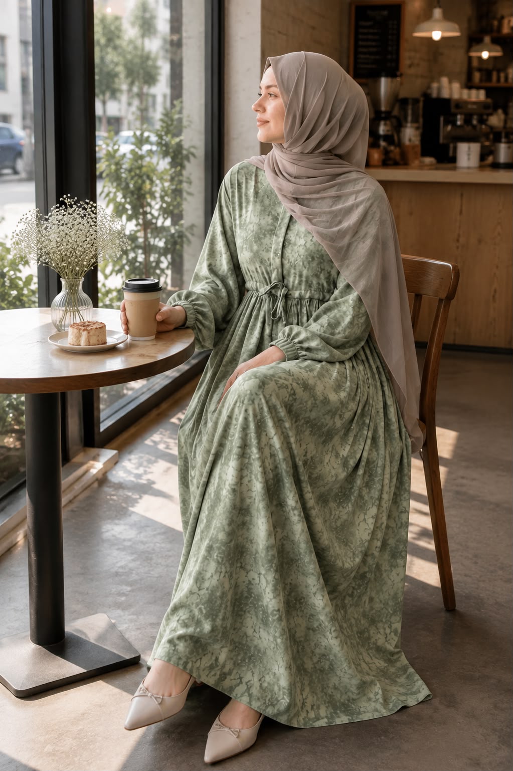 Women's Marble Breeze Tie-Waist Dress