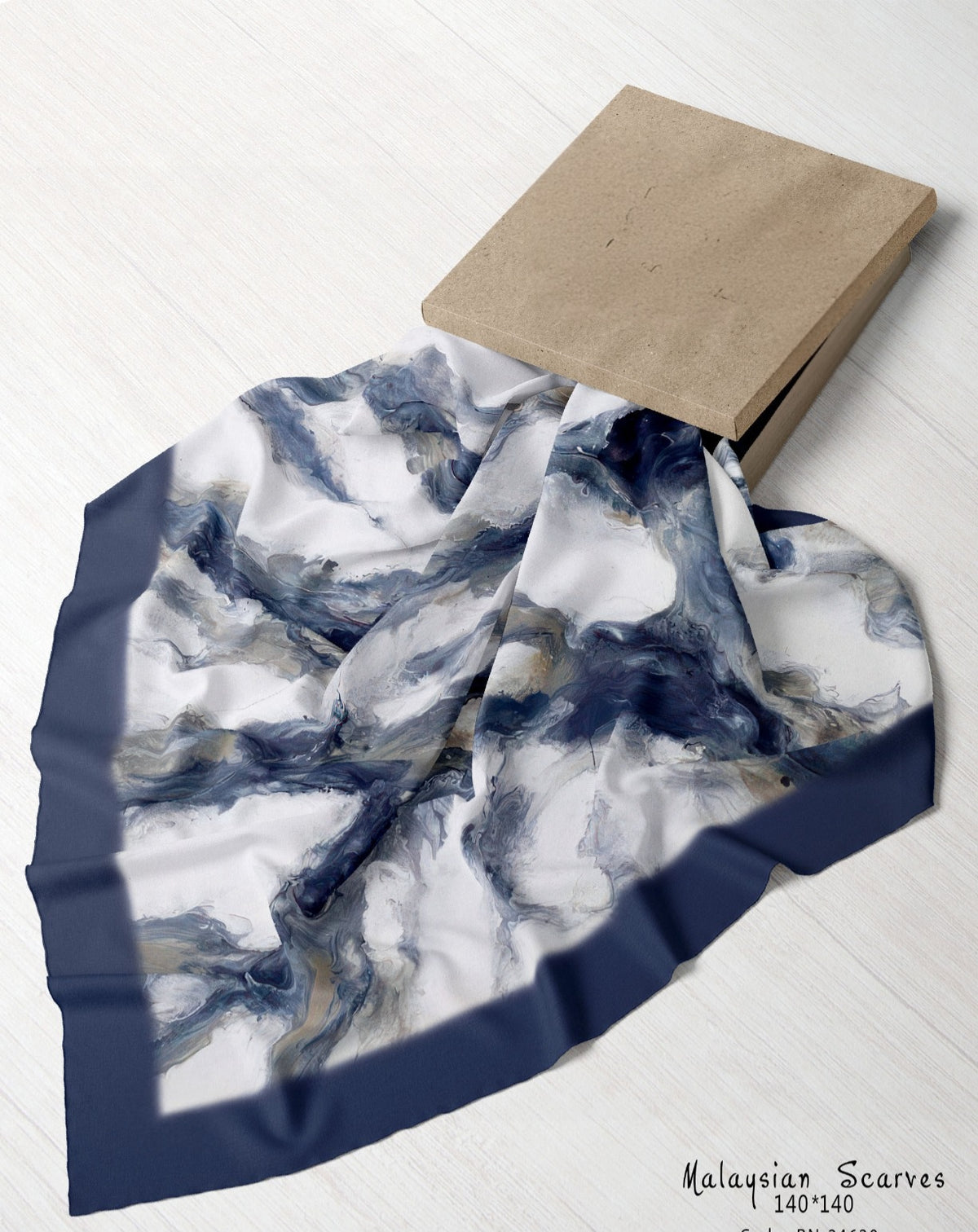 Printed Malaysian Scarf – Crepe Chiffon Fabric