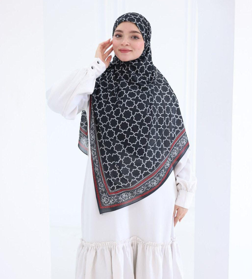 Printed Malaysian Scarf – Crepe Chiffon Fabric