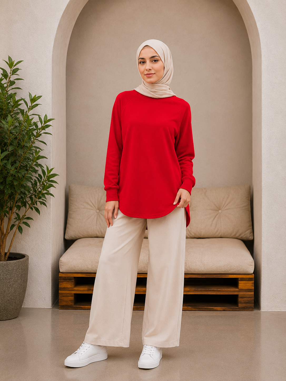 Women's Modest Hijabi Loose-fitting Cotton Tees