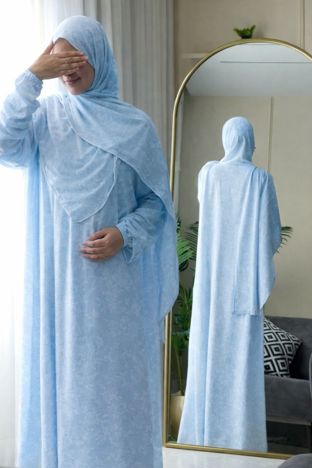 Blossom Comfort Mother & Daughter Modest Prayer Set – Cotton & Lycra