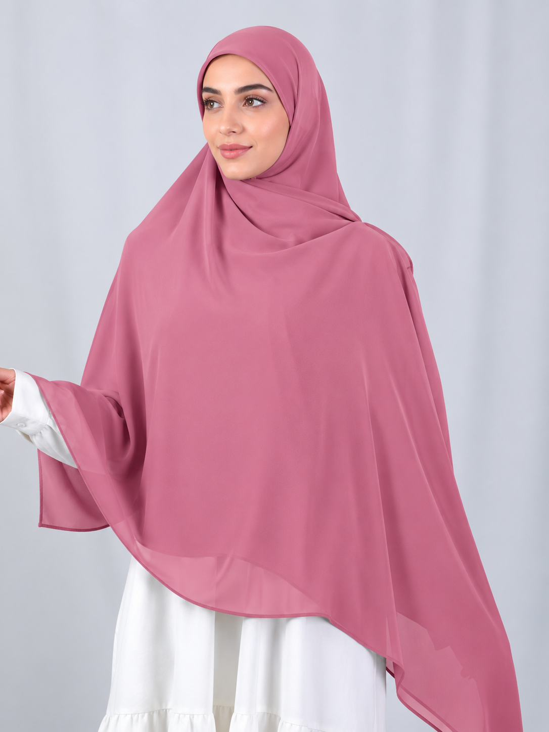 Plain Malaysian Scarf – Crepe Chiffon Fabric