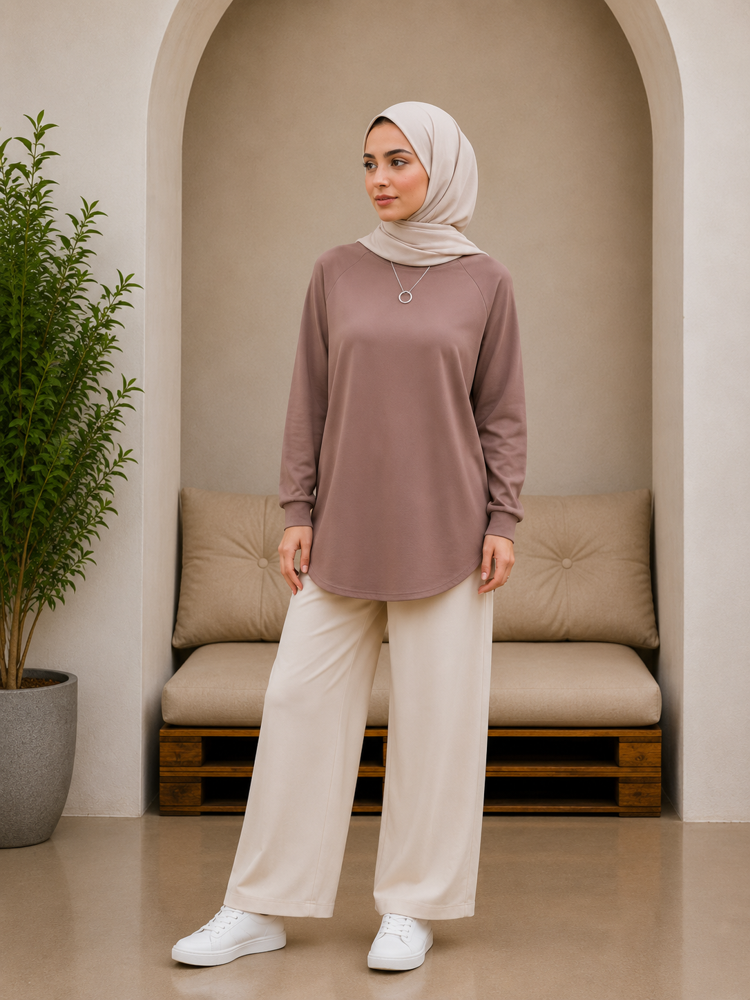 Women's Modest Hijabi Loose-fitting Cotton Tees