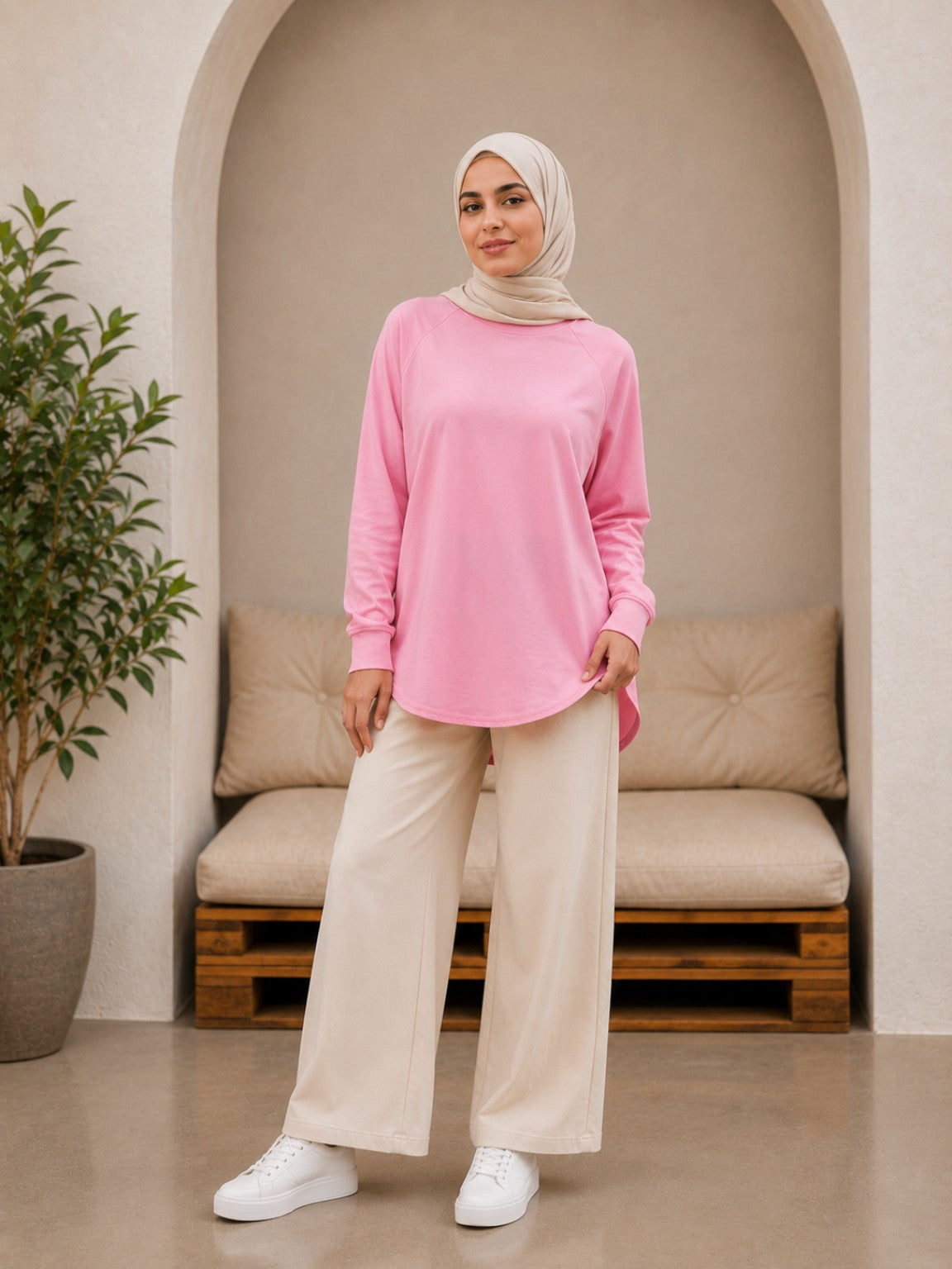 Women's Modest Hijabi Loose-fitting Cotton Tees