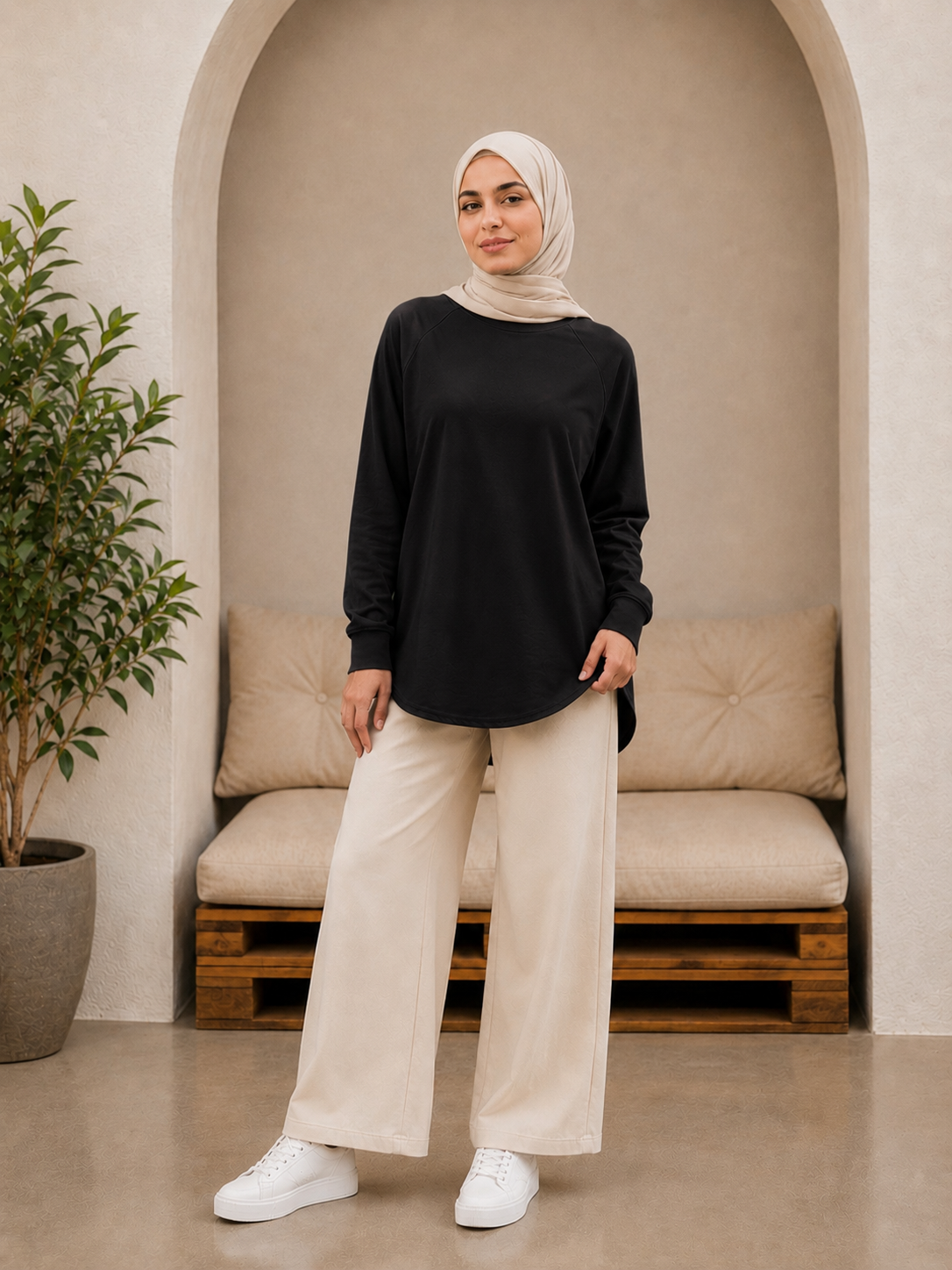 Women's Modest Hijabi Loose-fitting Cotton Tees
