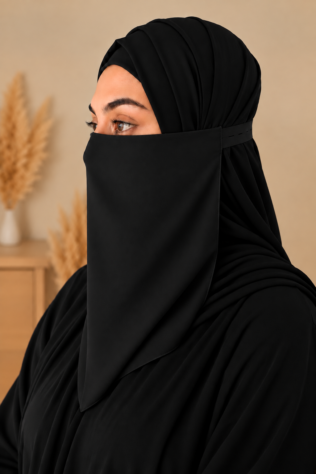 Classic Everyday Niqab – Adjustable Elastic Strap