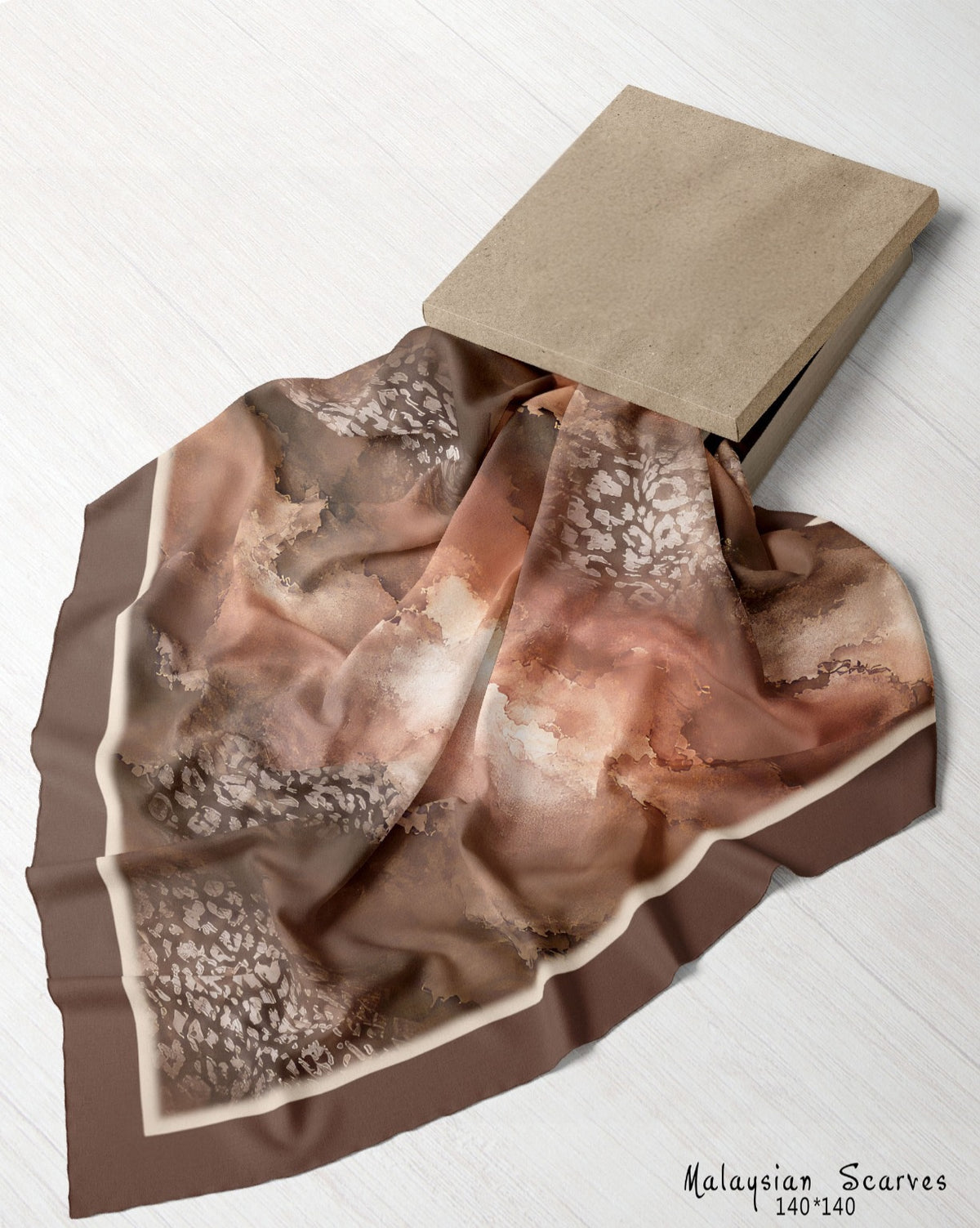 Printed Malaysian Scarf – Crepe Chiffon Fabric