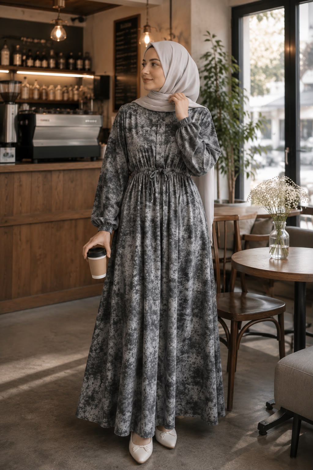 Women's Marble Breeze Tie-Waist Dress