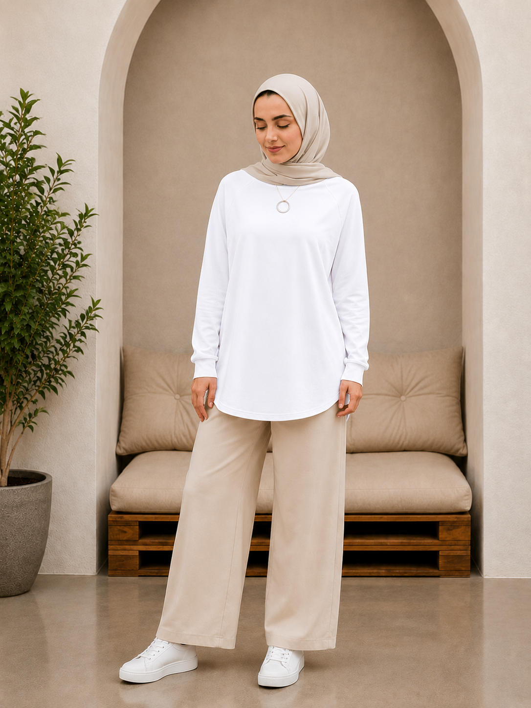 Women's Modest Hijabi Loose-fitting Cotton Tees