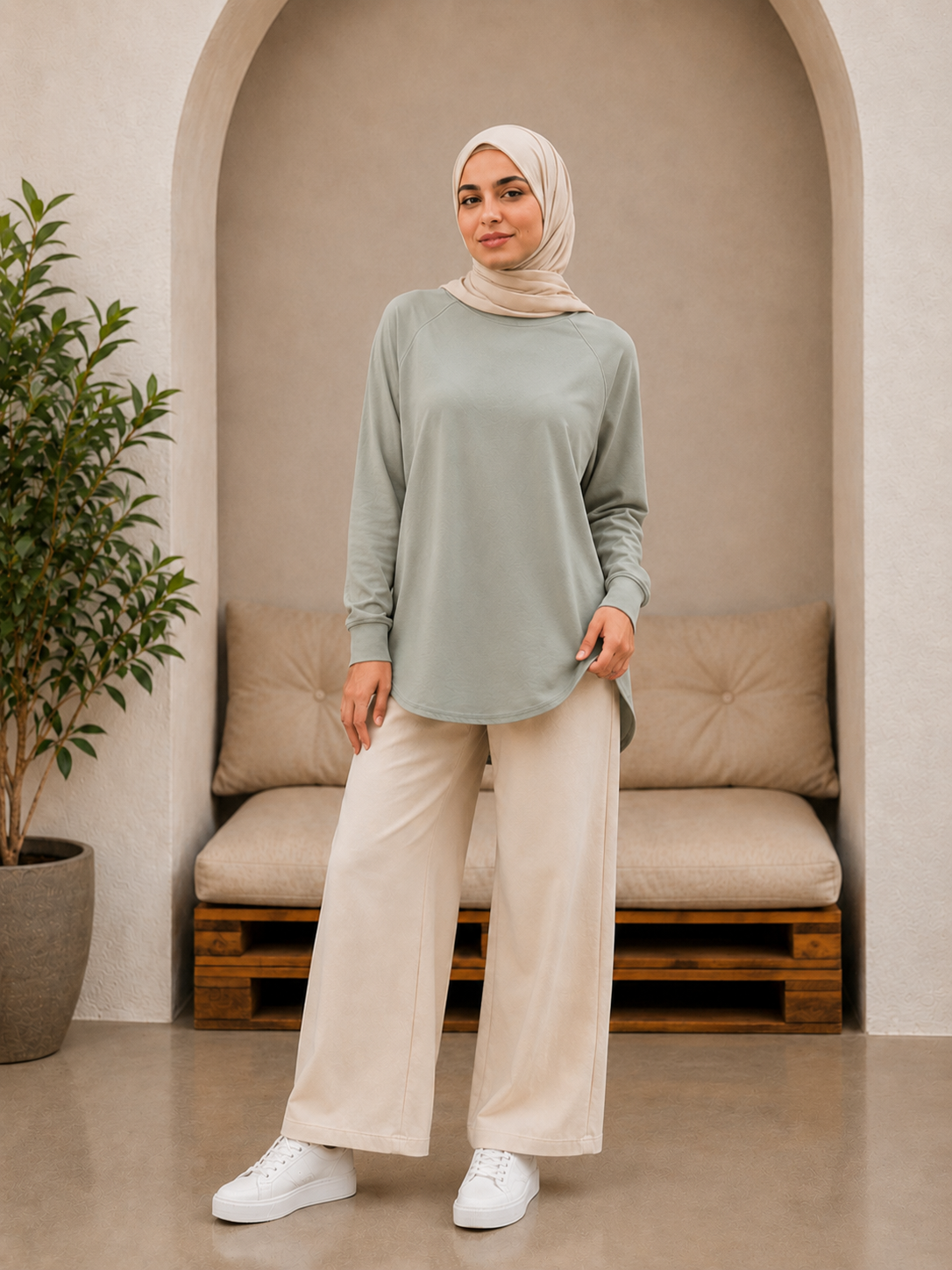 Women's Modest Hijabi Loose-fitting Cotton Tees