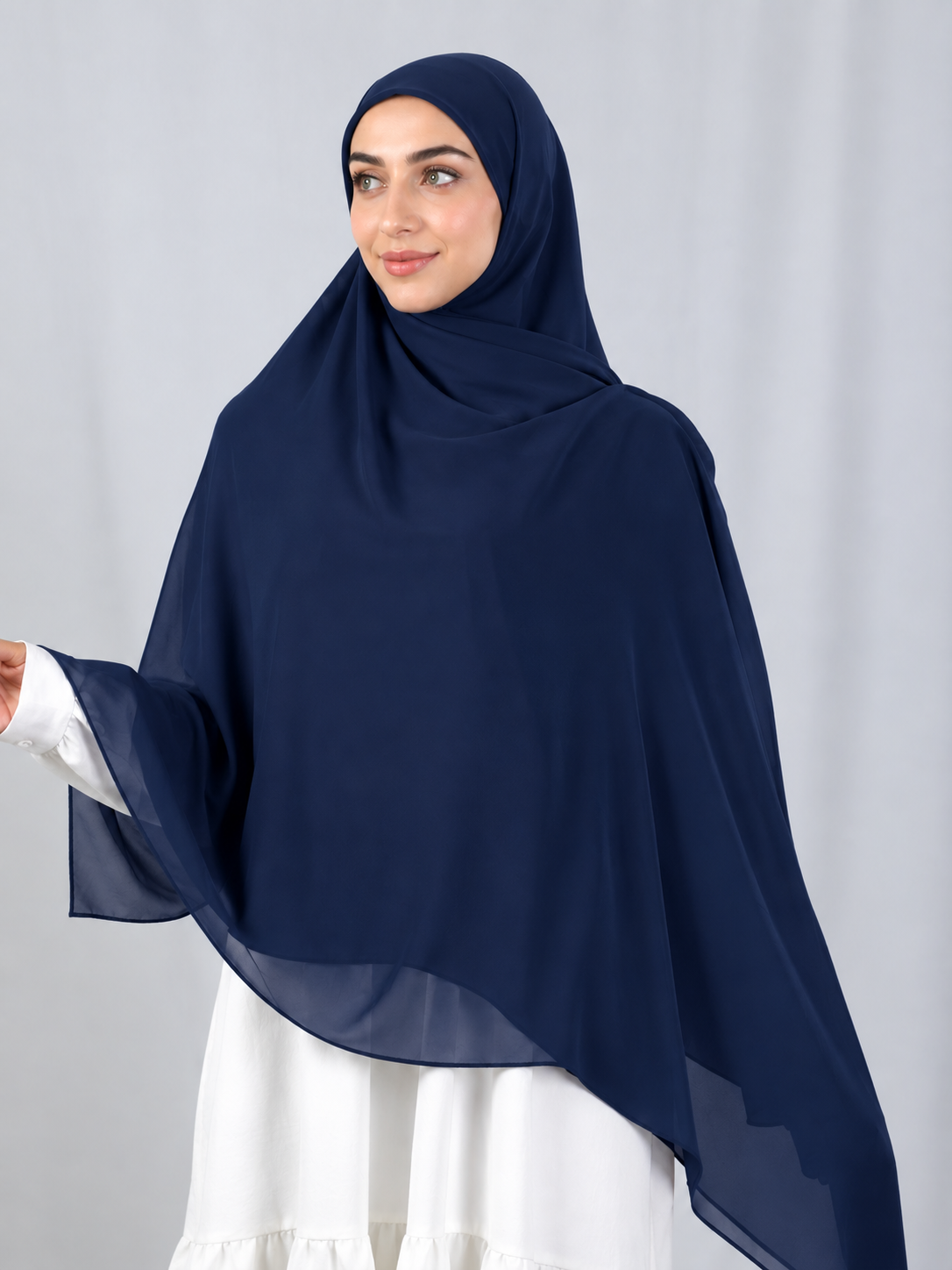 Plain Malaysian Scarf – Crepe Chiffon Fabric