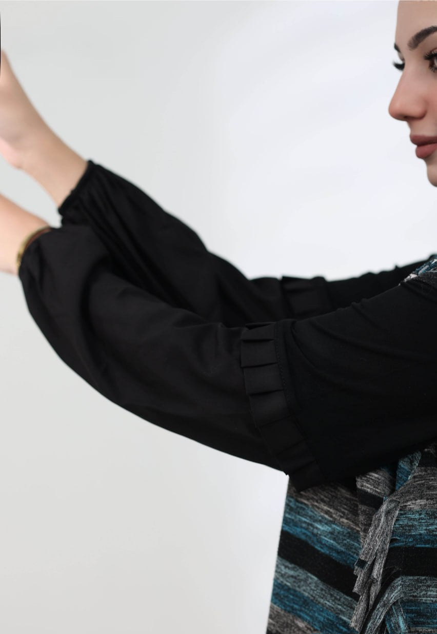 Women Ruffle Sleeve Modest Top