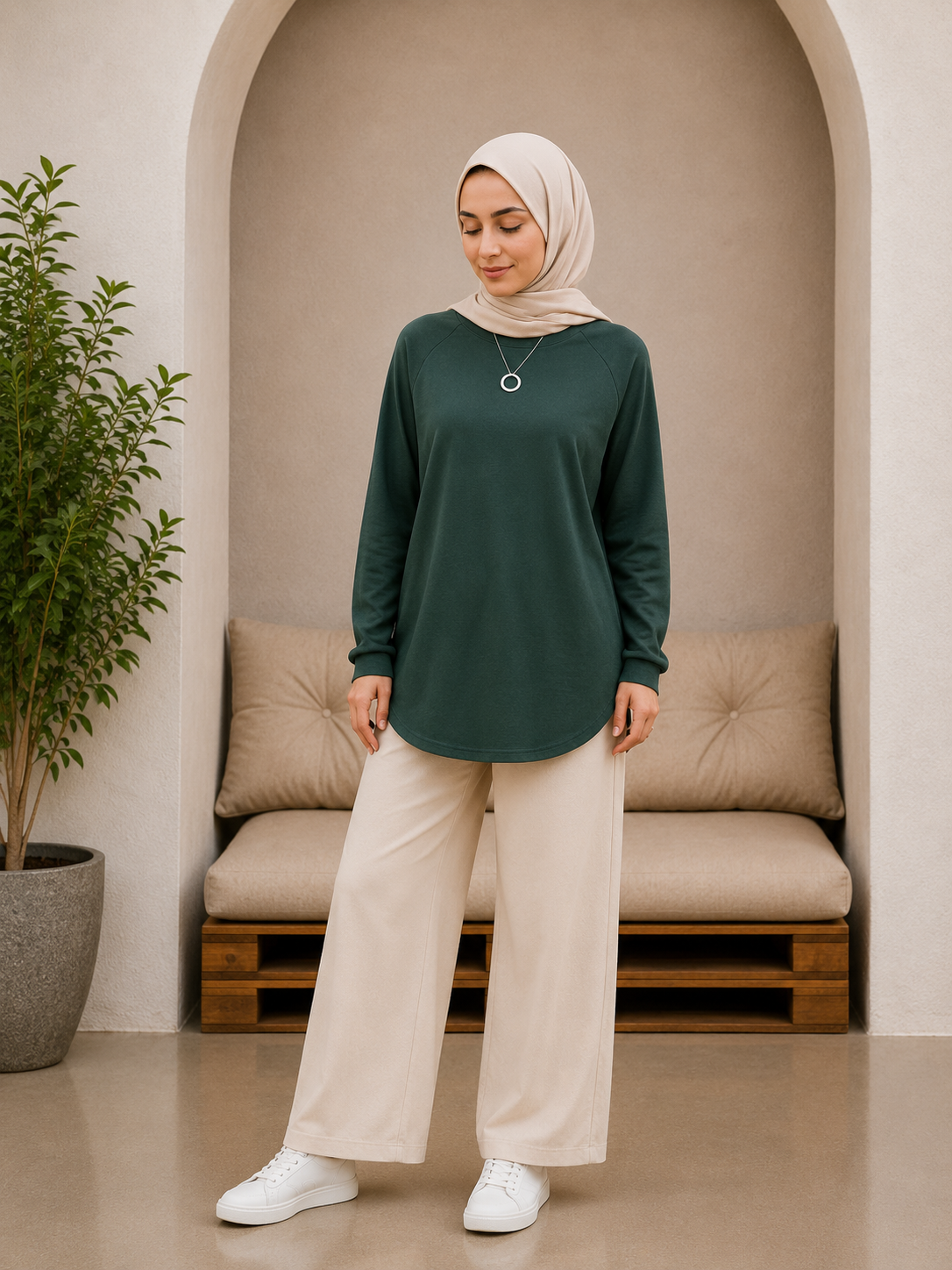 Women's Modest Hijabi Loose-fitting Cotton Tees