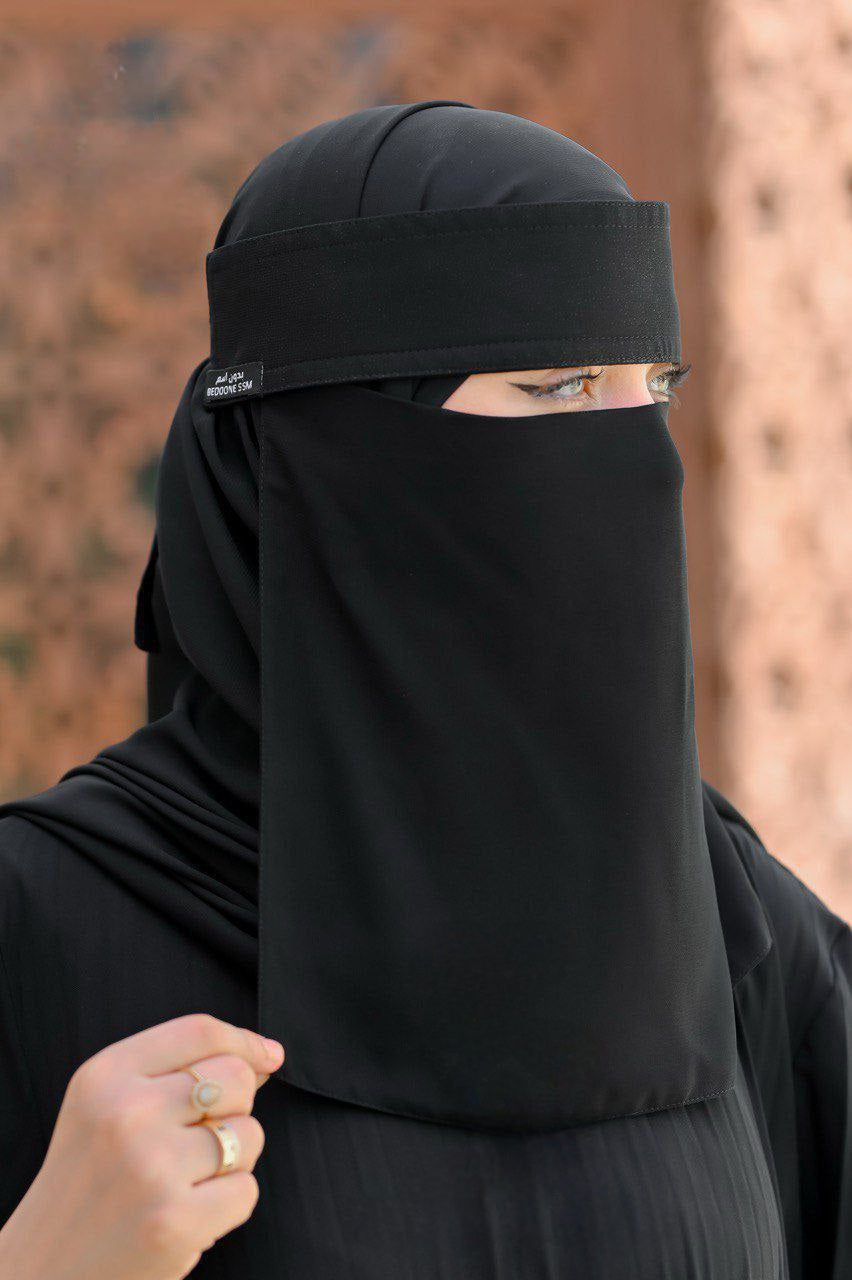 Saudi Chiffon Niqab | Structured Forehead Design | Not See-Through | Short & Long | Muslima Shop