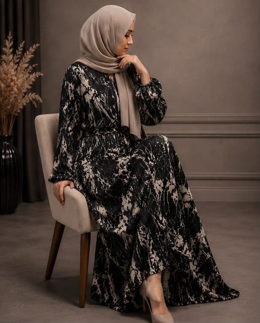 Women's Marble Breeze Tie-Waist Dress