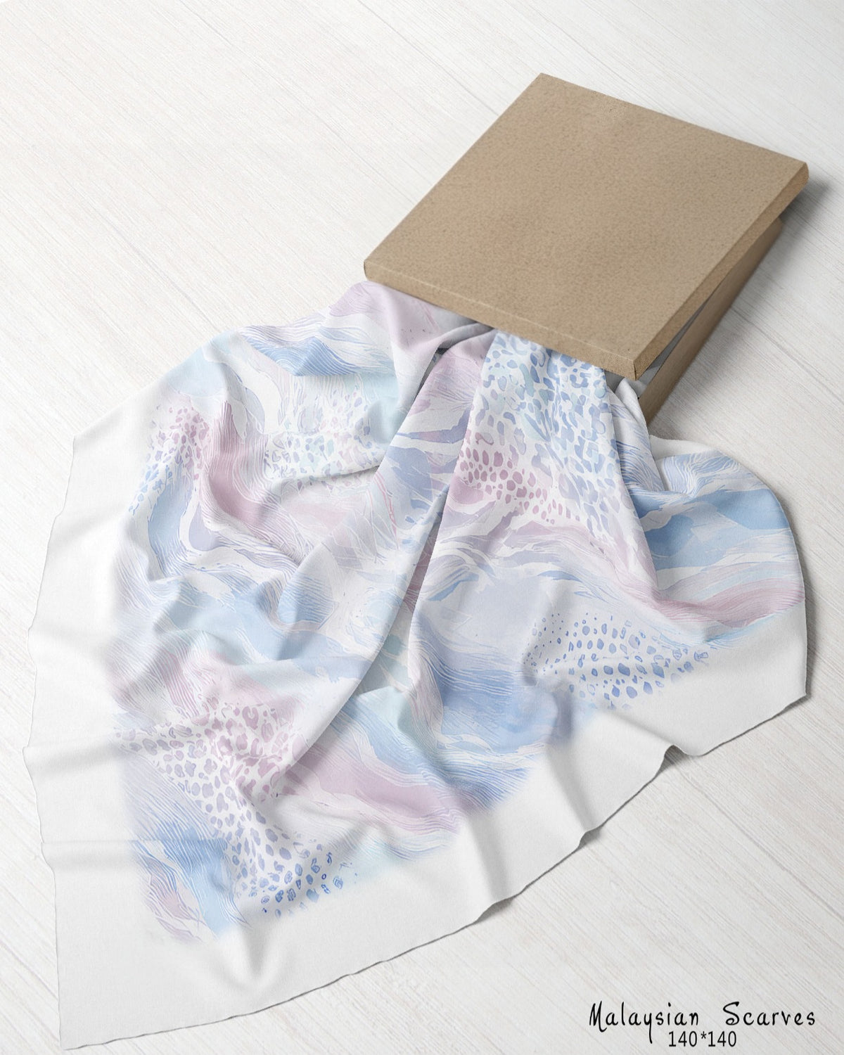 Printed Malaysian Scarf – Crepe Chiffon Fabric