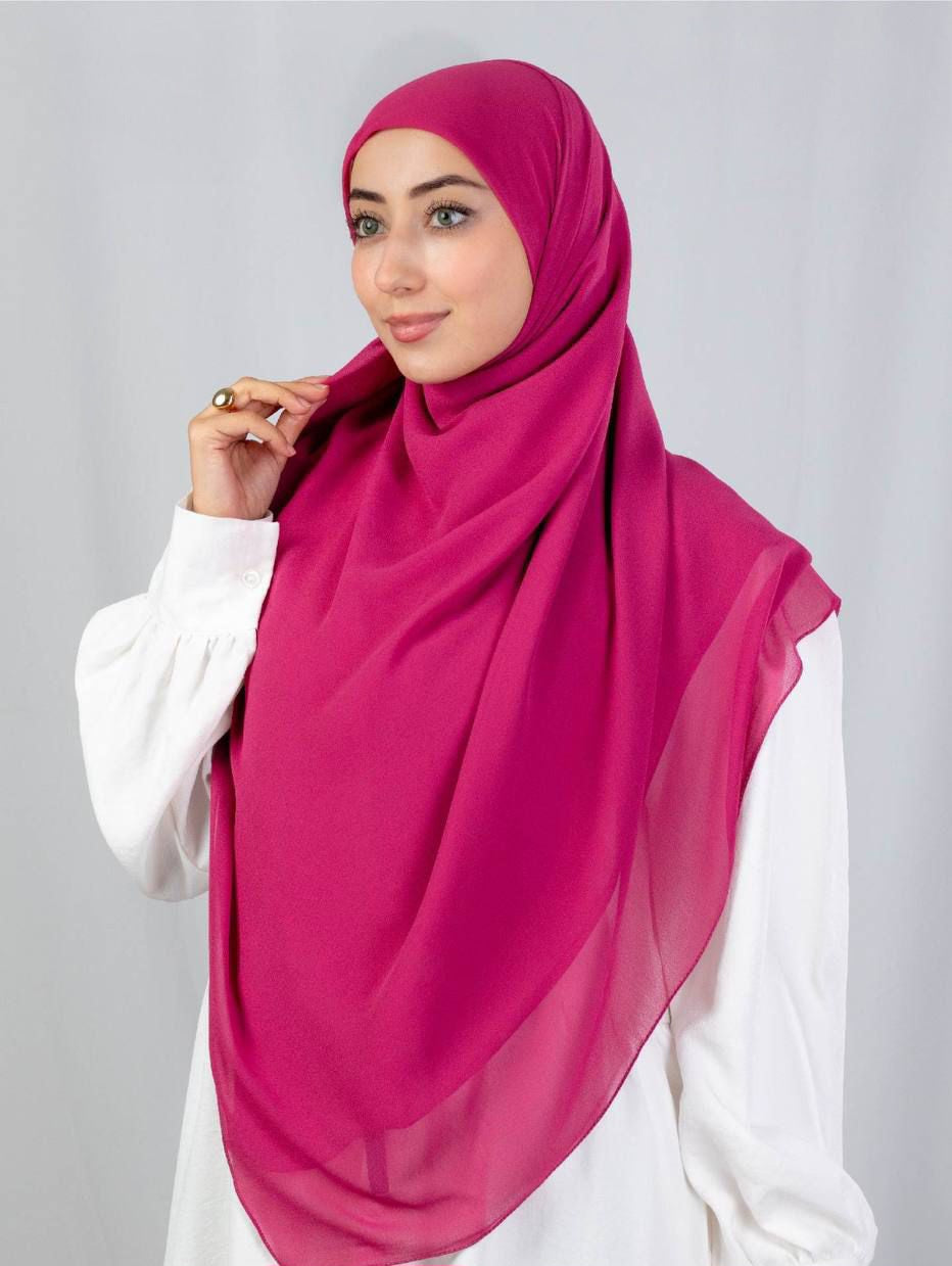 Plain Malaysian Scarf – Crepe Chiffon Fabric