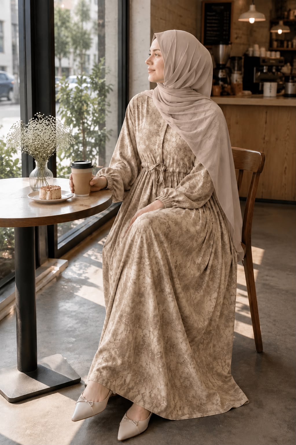 Women's Marble Breeze Tie-Waist Dress