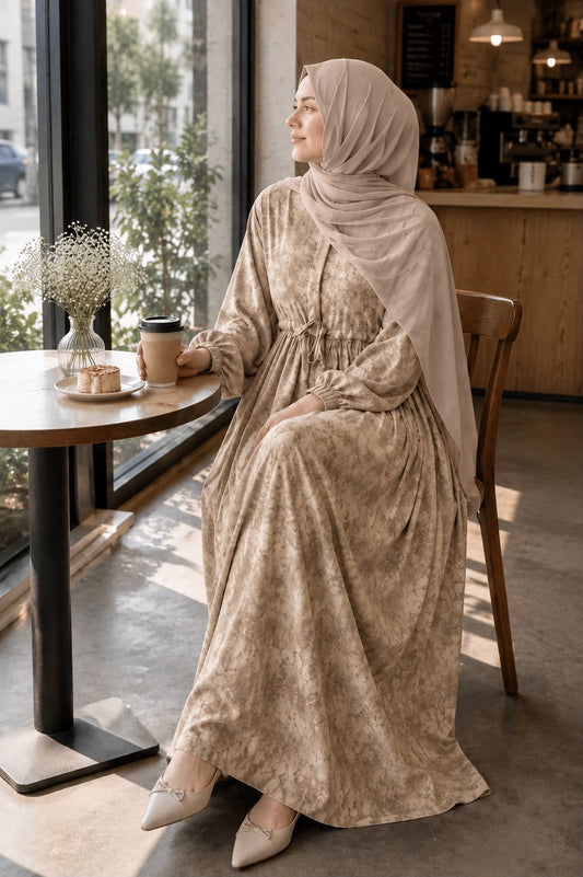 Women's Marble Breeze Tie-Waist Dress