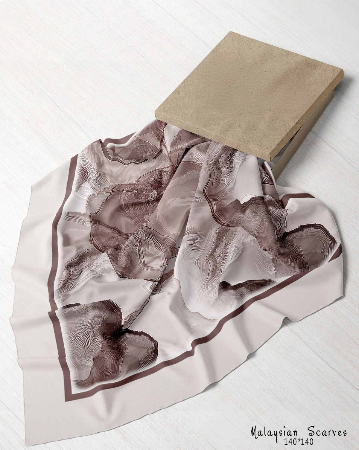 Printed Malaysian Scarf – Crepe Chiffon Fabric