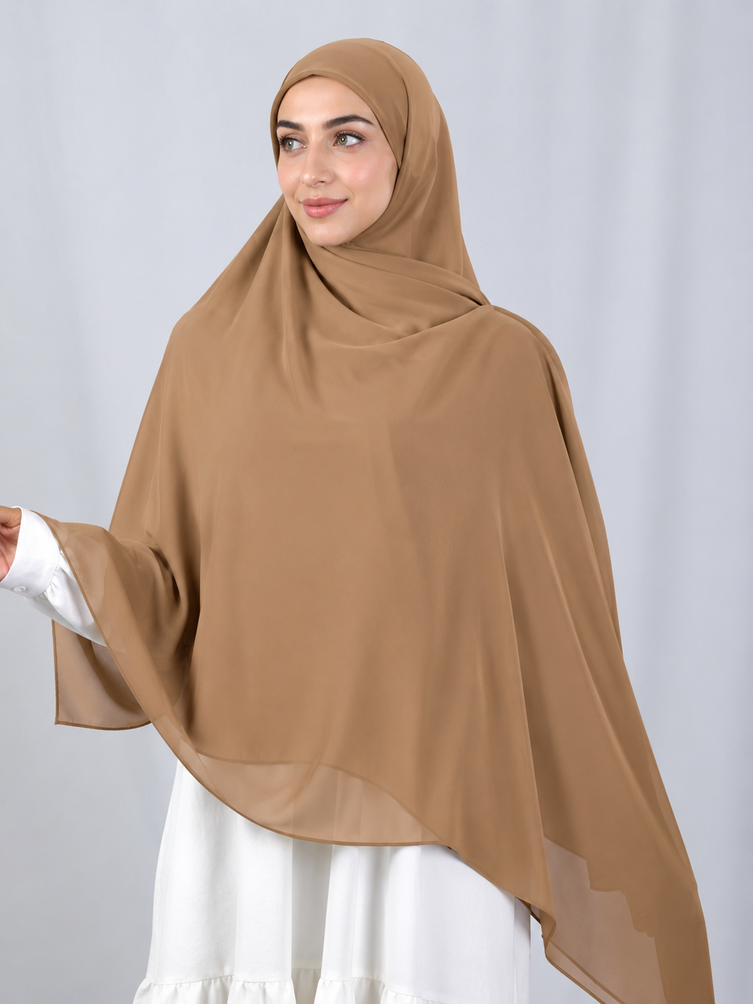 Plain Malaysian Scarf – Crepe Chiffon Fabric